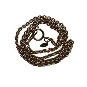 Vintage 1990s Chanel Gold Tone Chain Necklace 29” Made in France